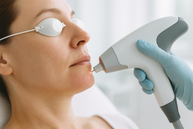 Laser skin and vascular treatment of facial redness