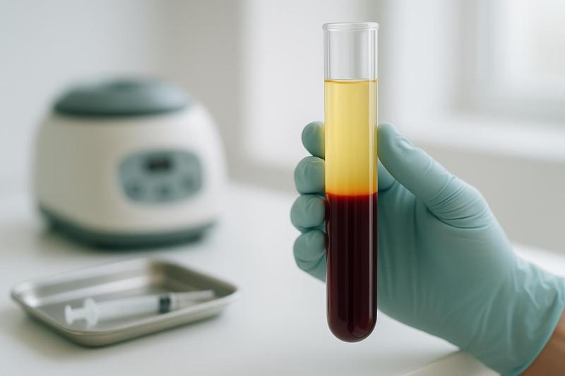 PRP platelet-rich plasma prepared in a centrifuge tube