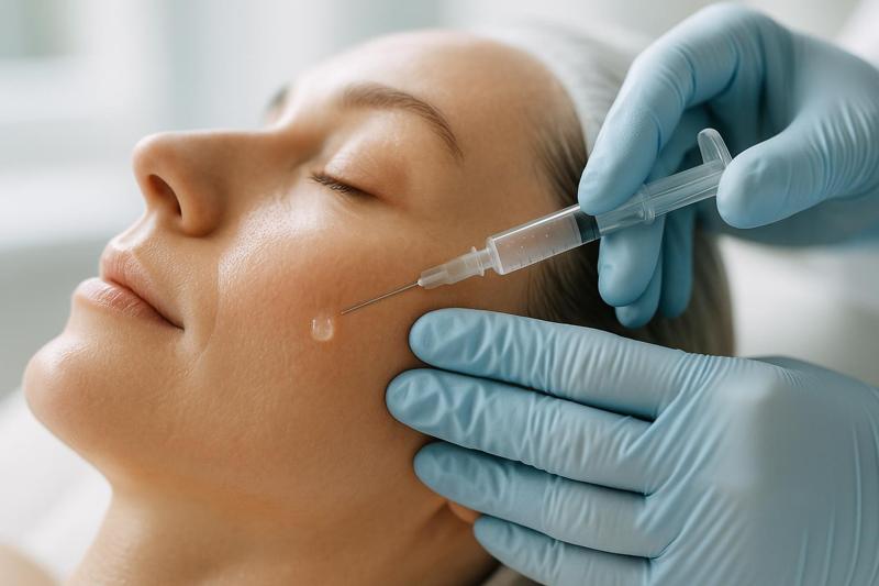 Skin booster micro-injections for hydration and glow
