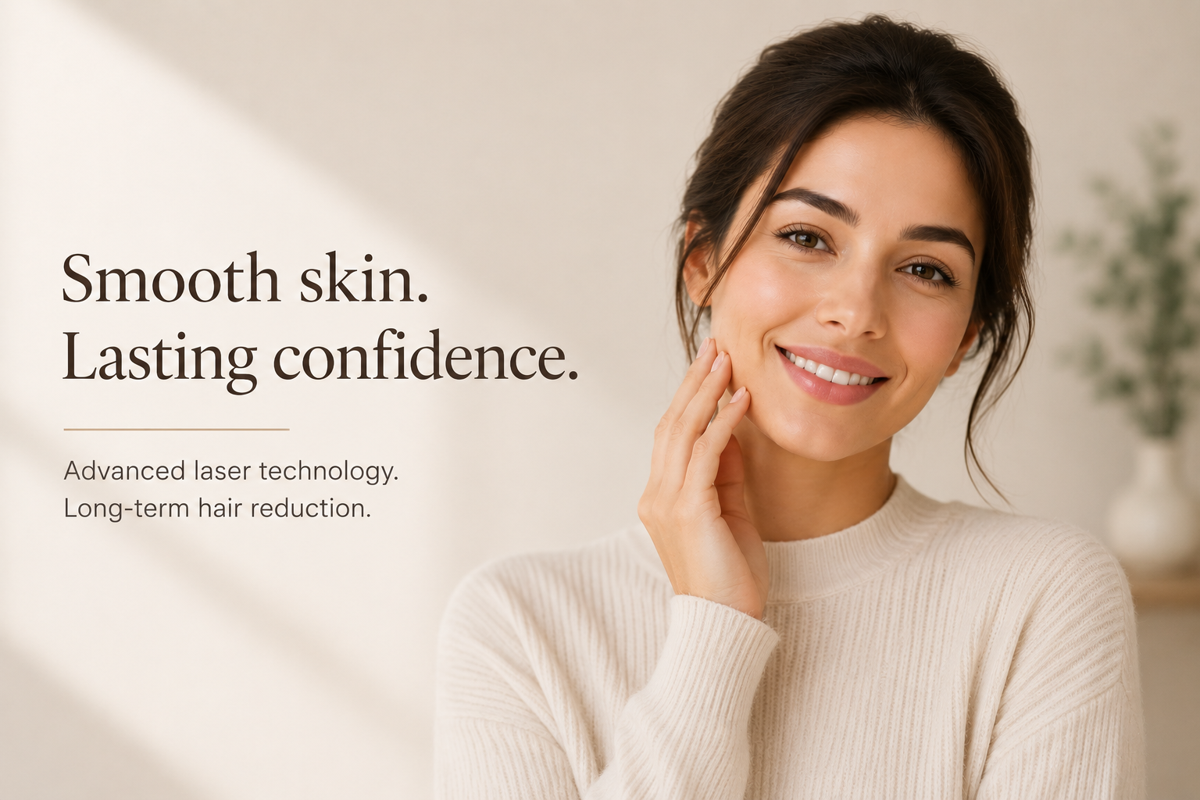 Smooth skin, lasting confidence — advanced laser technology for long-term hair reduction at DermMED Aesthetics