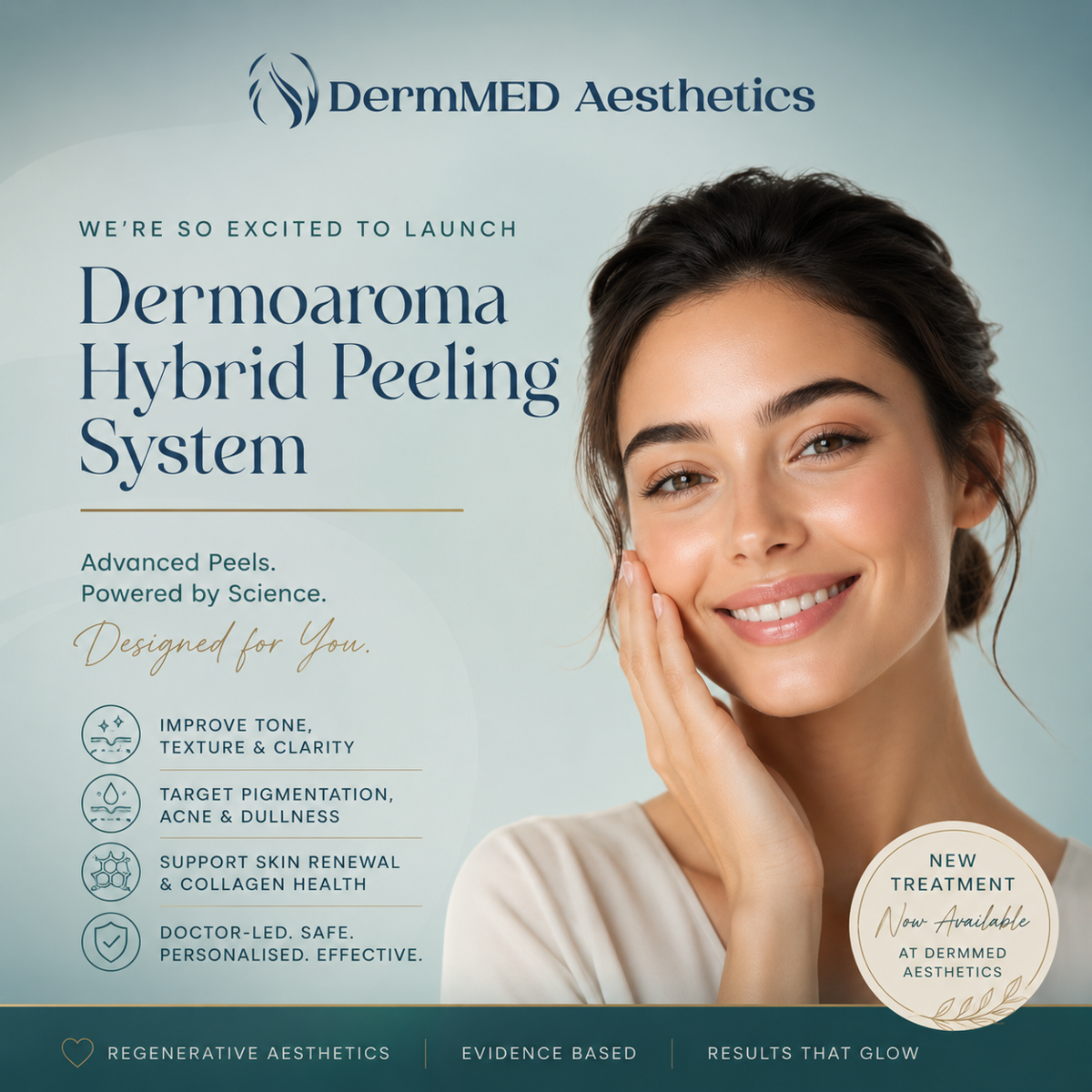 Dermoaroma Hybrid Peeling System now available at DermMED Aesthetics — advanced professional peels powered by science